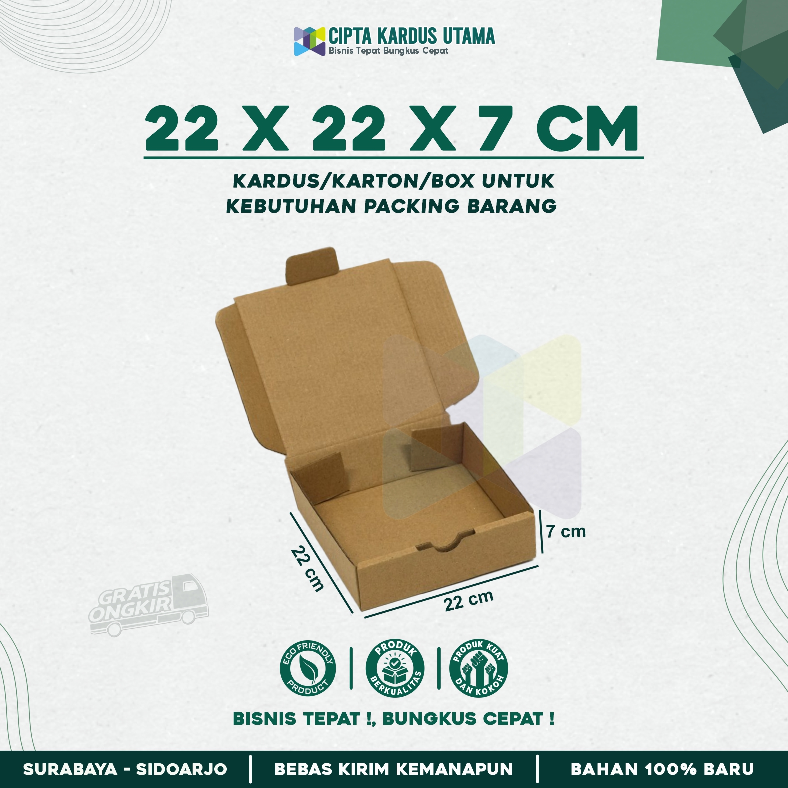 Kardus Die Cut 22x22x7 | Box Hampers | Karton Packing - PT. Cipta ...
